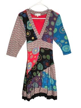 Papillion Midi Dress 3/4 Sleeve Women’s Size XL